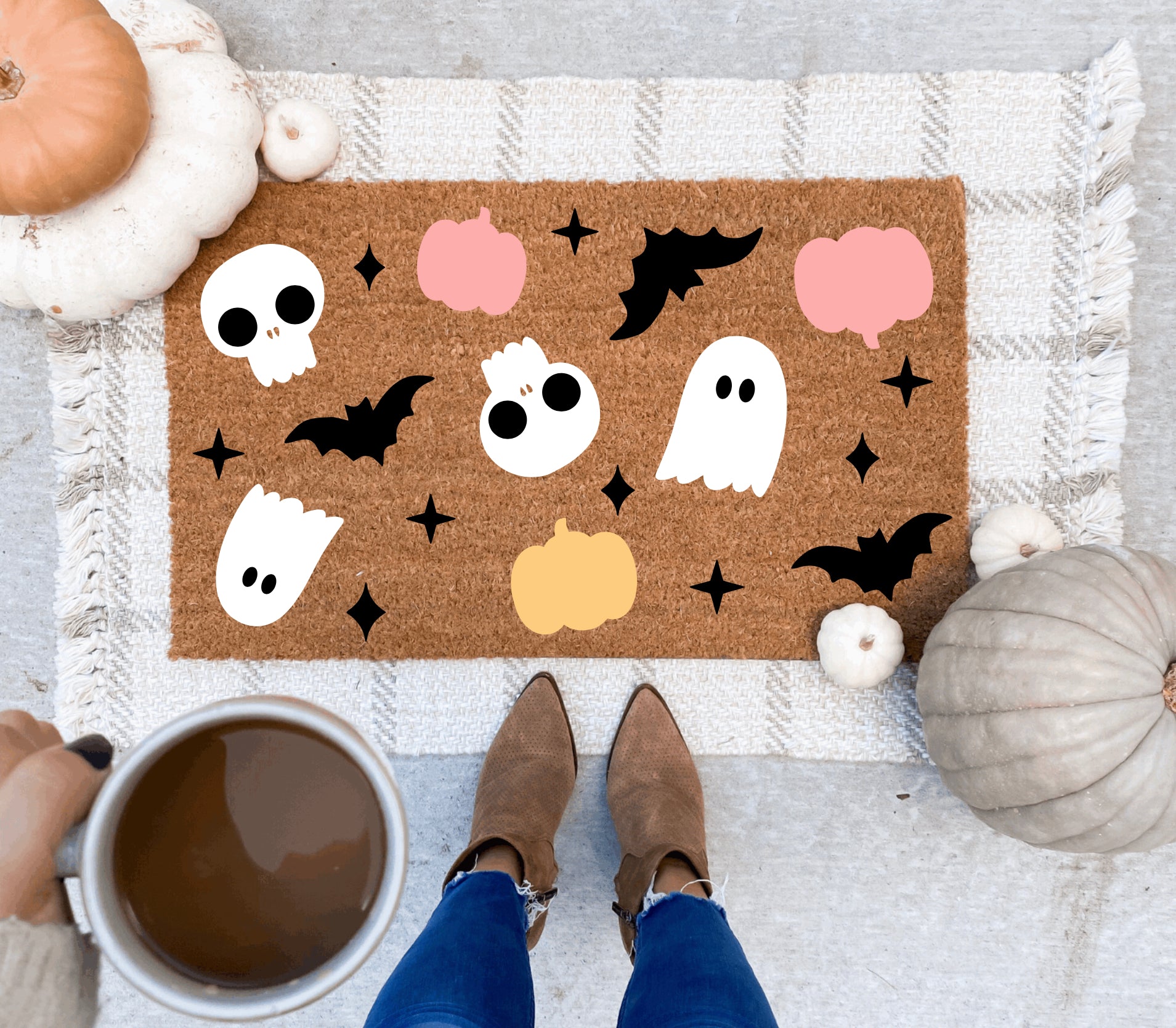 Spooky Cute Pattern - Skulls/Bats/Pumpkins