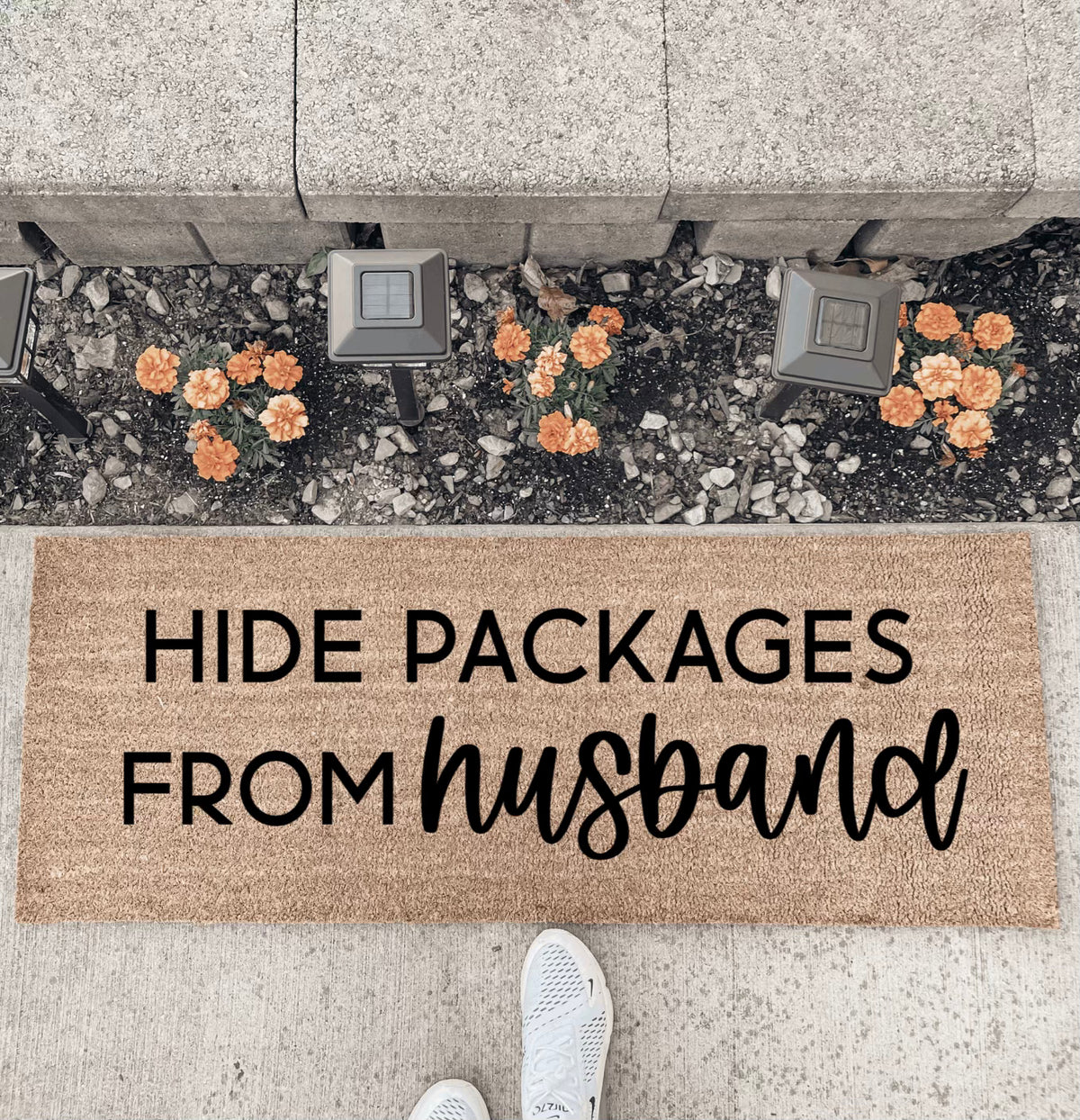 Hide Packages From Husband Double Door Doormat The Doormat Company