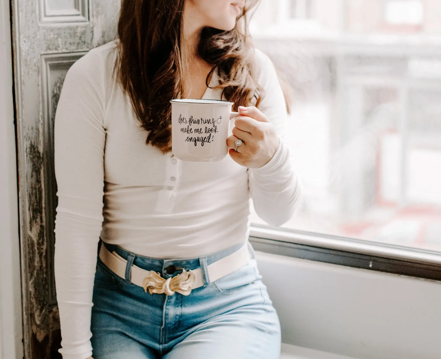 Does This Ring Make Me Look Engaged - Campfire Coffee Mug