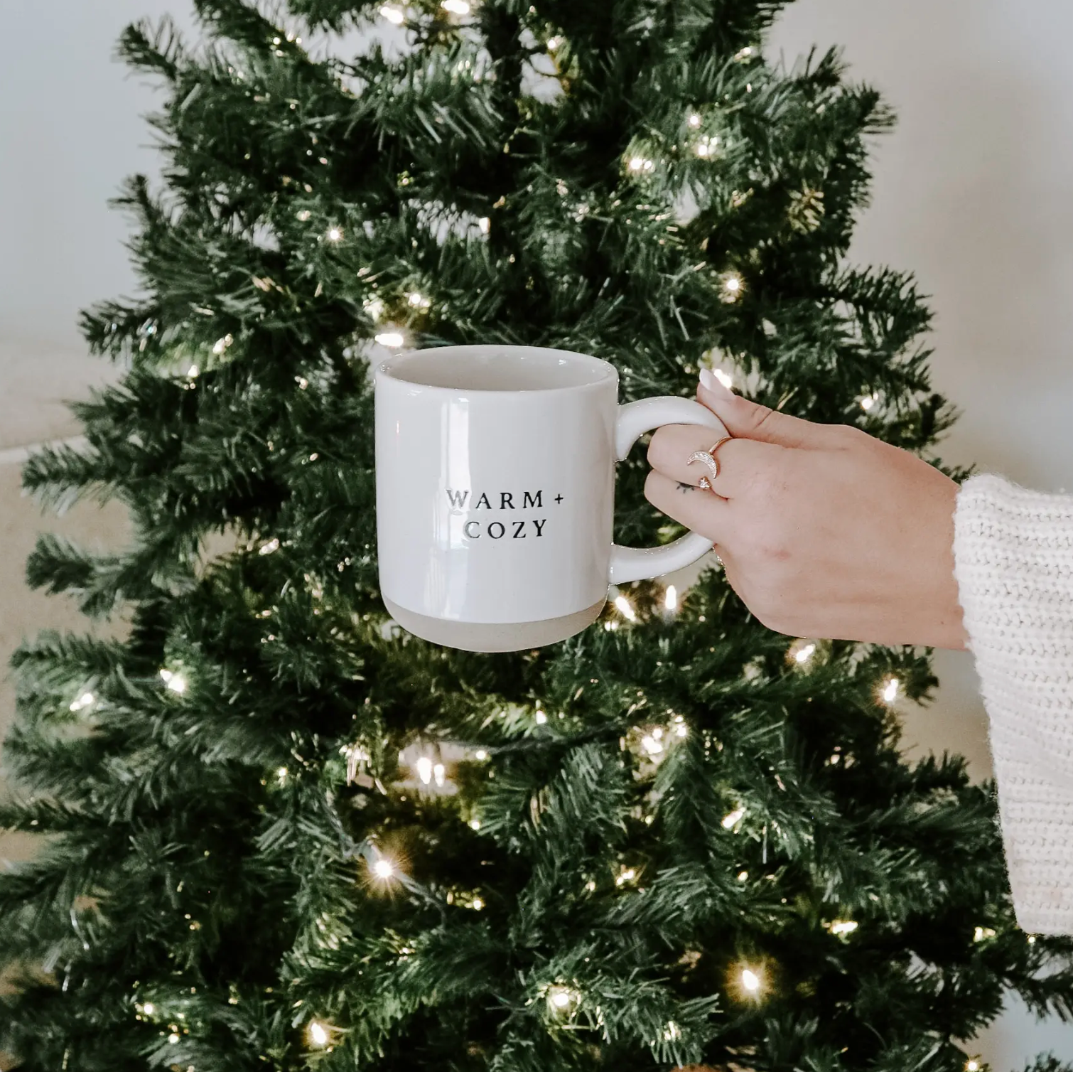 Warm + Cozy - Cream Stoneware Coffee Mug