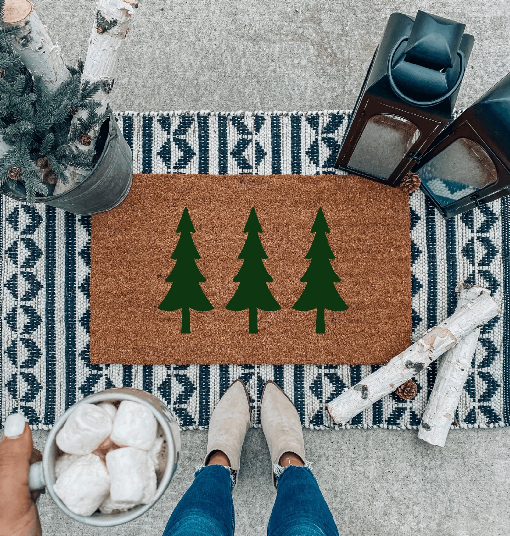 Pine Tree Trio - Green
