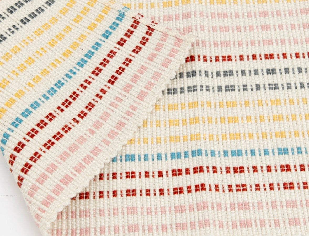 Be Happy Striped Layering Rug