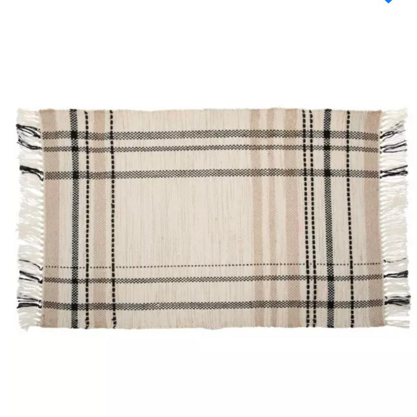 Black + Neutral Layering Rug