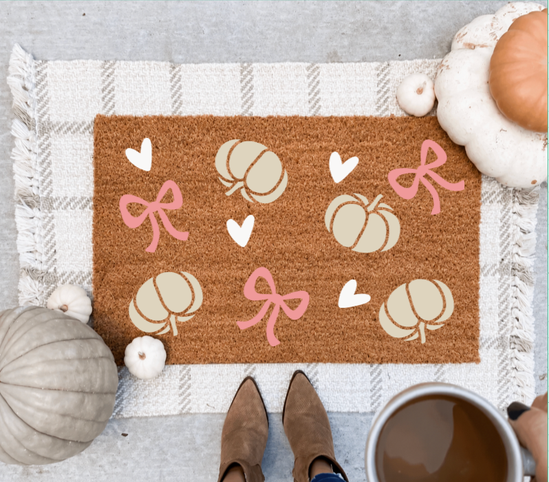 Cute Fall - Pumpkins, Bows + Hearts