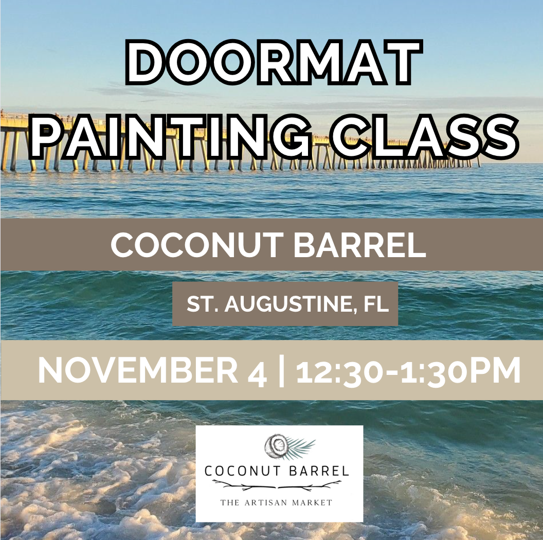 Doormat Painting Class | November 4th | Coconut Barrel | AFTERNOON CLASS