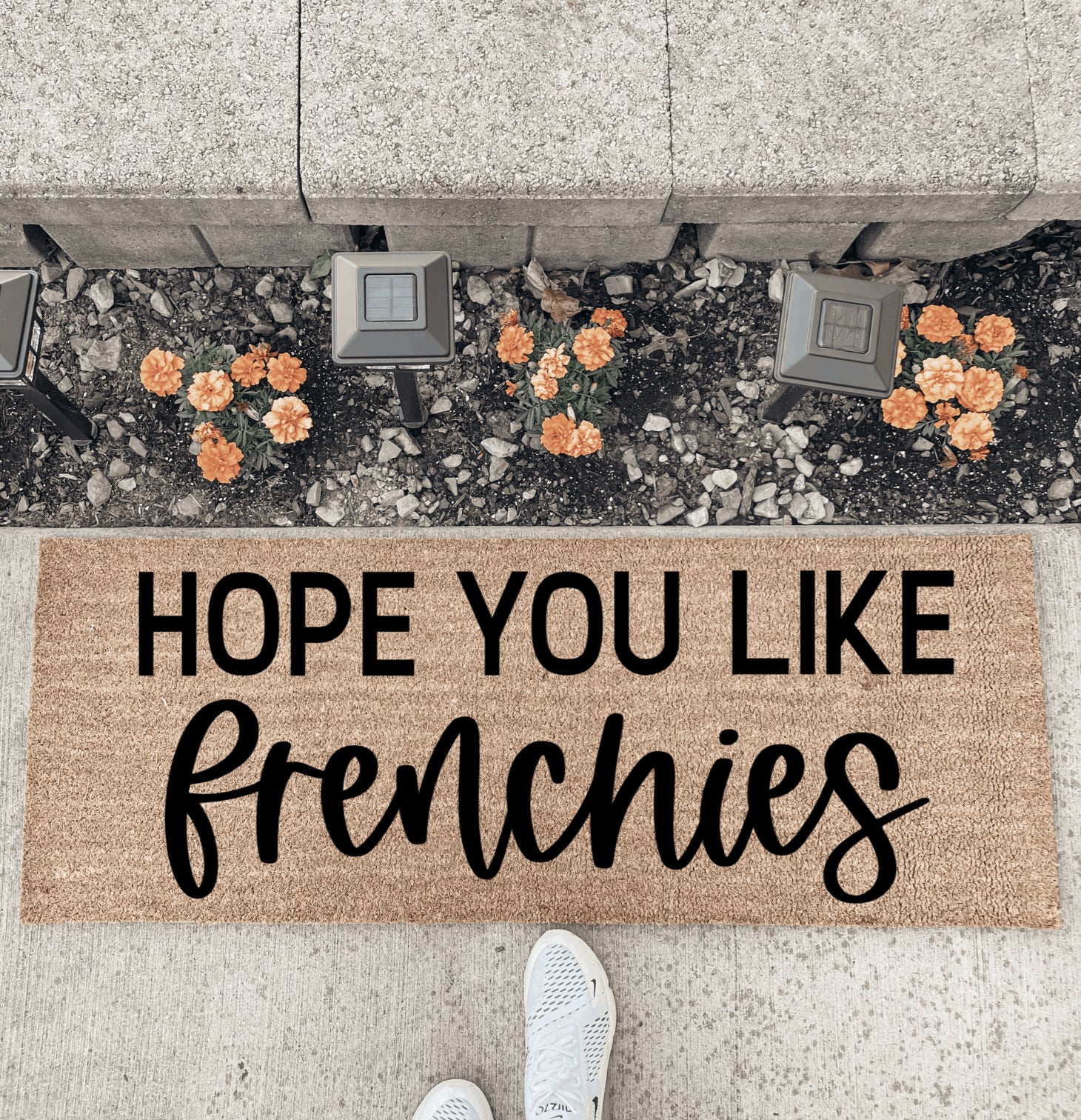 Hope You Like Frenchies (Customizable) - Double Door Doormat