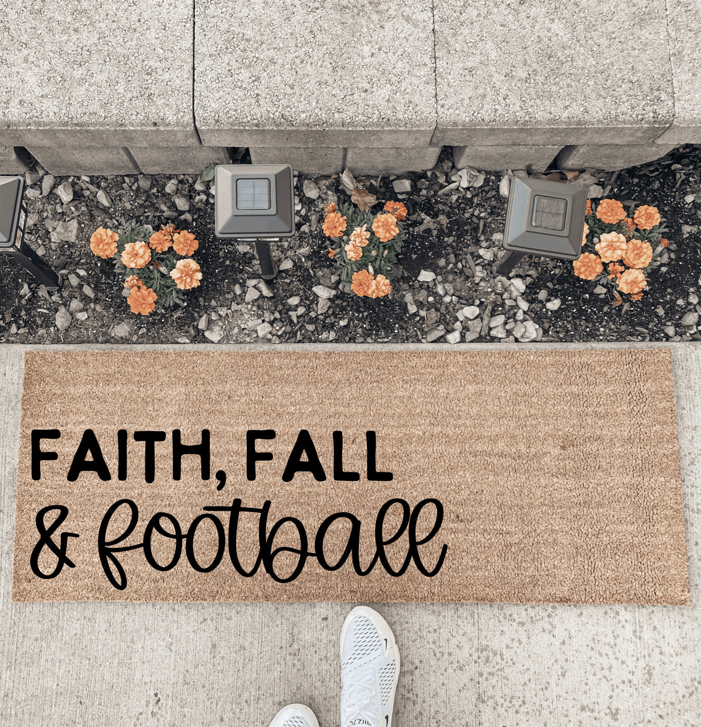 Faith, Fall & Football - Double Door Doormat