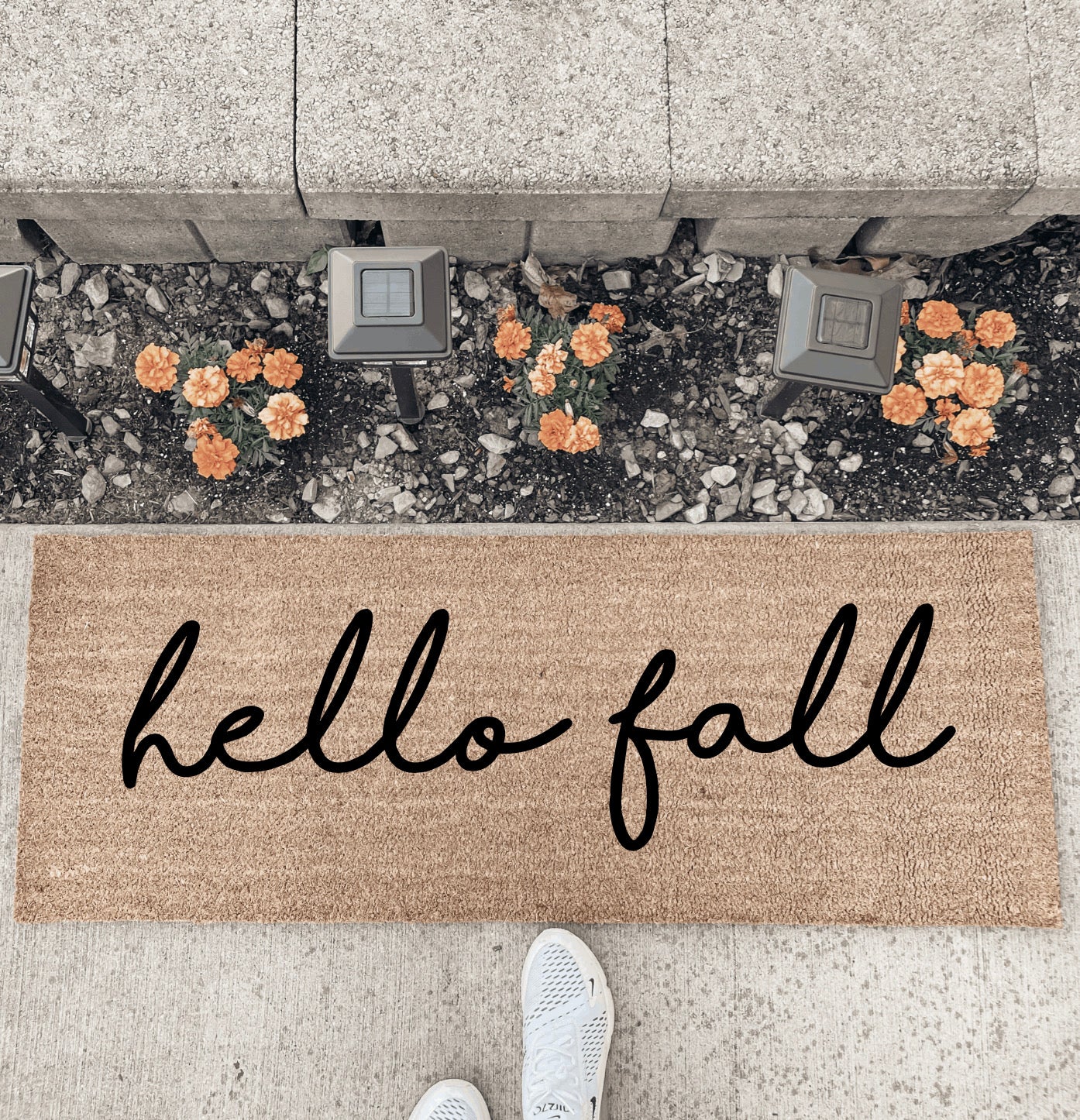 Hello Fall - Double Door Doormat