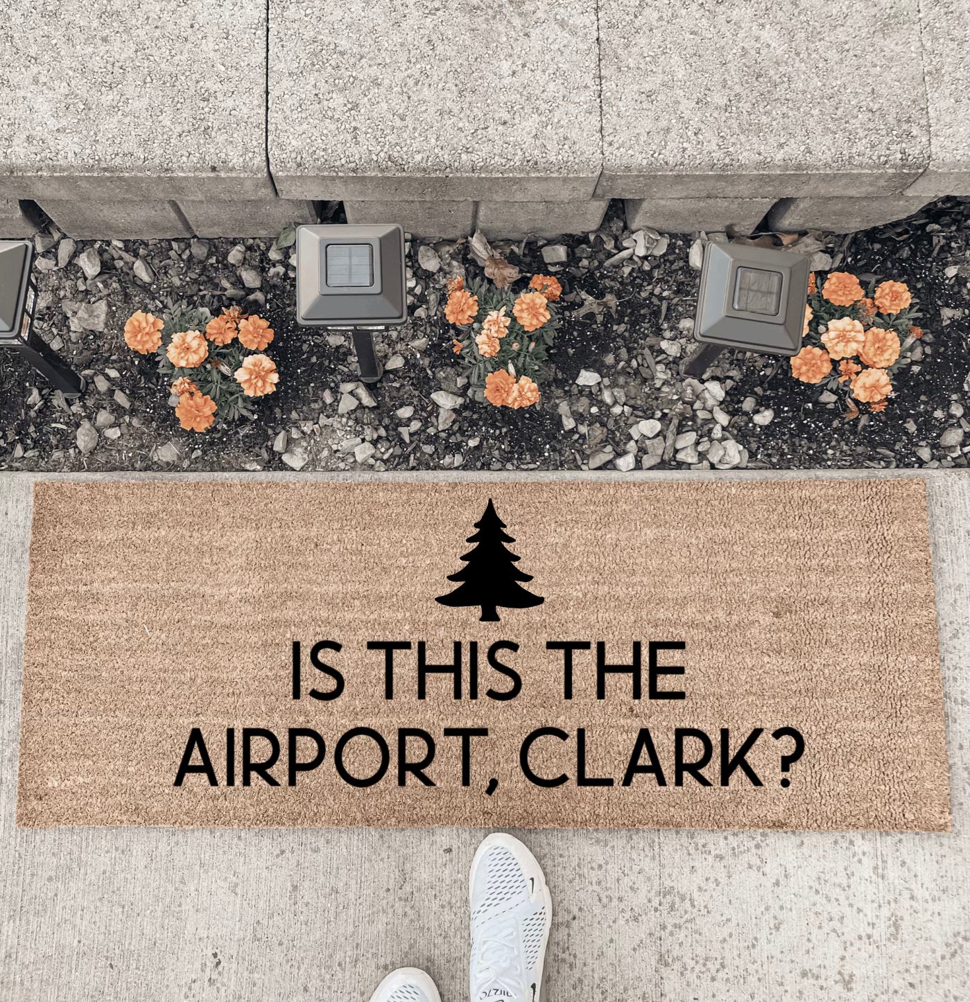 Is This The Airport Clark? - Double Door Doormat