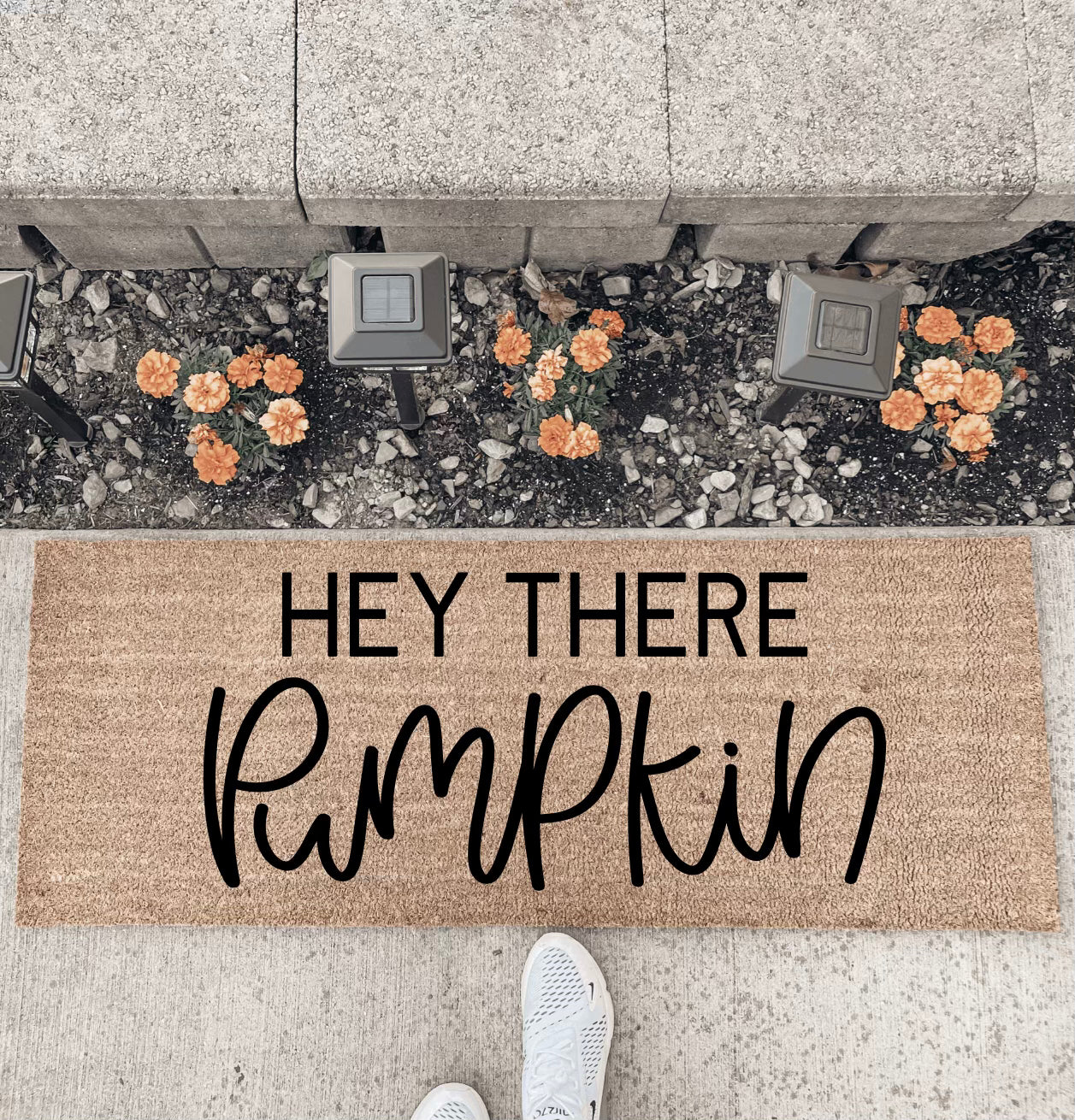 Hey There Pumpkin - Double Door Doormat