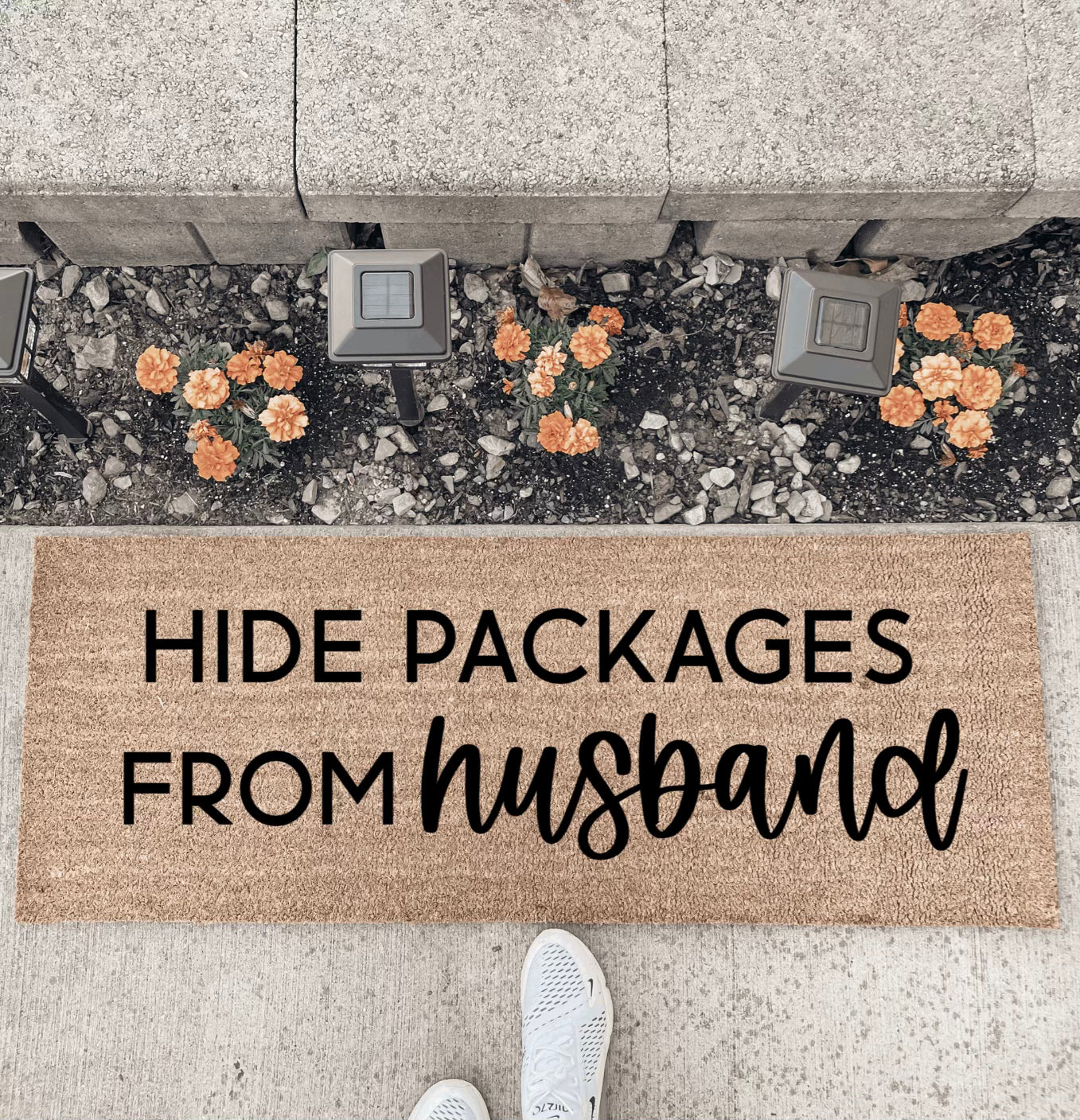 Hide Packages From Husband - Double Door Doormat