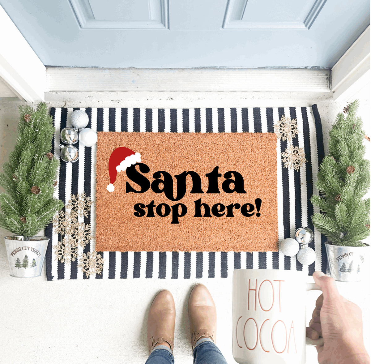 Santa Stop Here! The Doormat Company