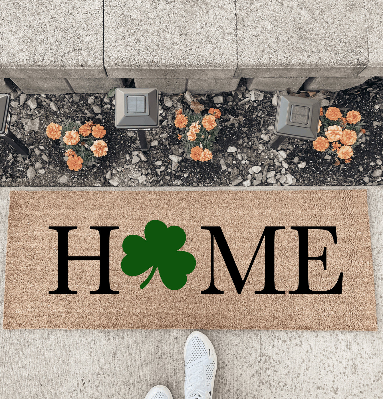 Home (shamrocks) - Double Door Doormat