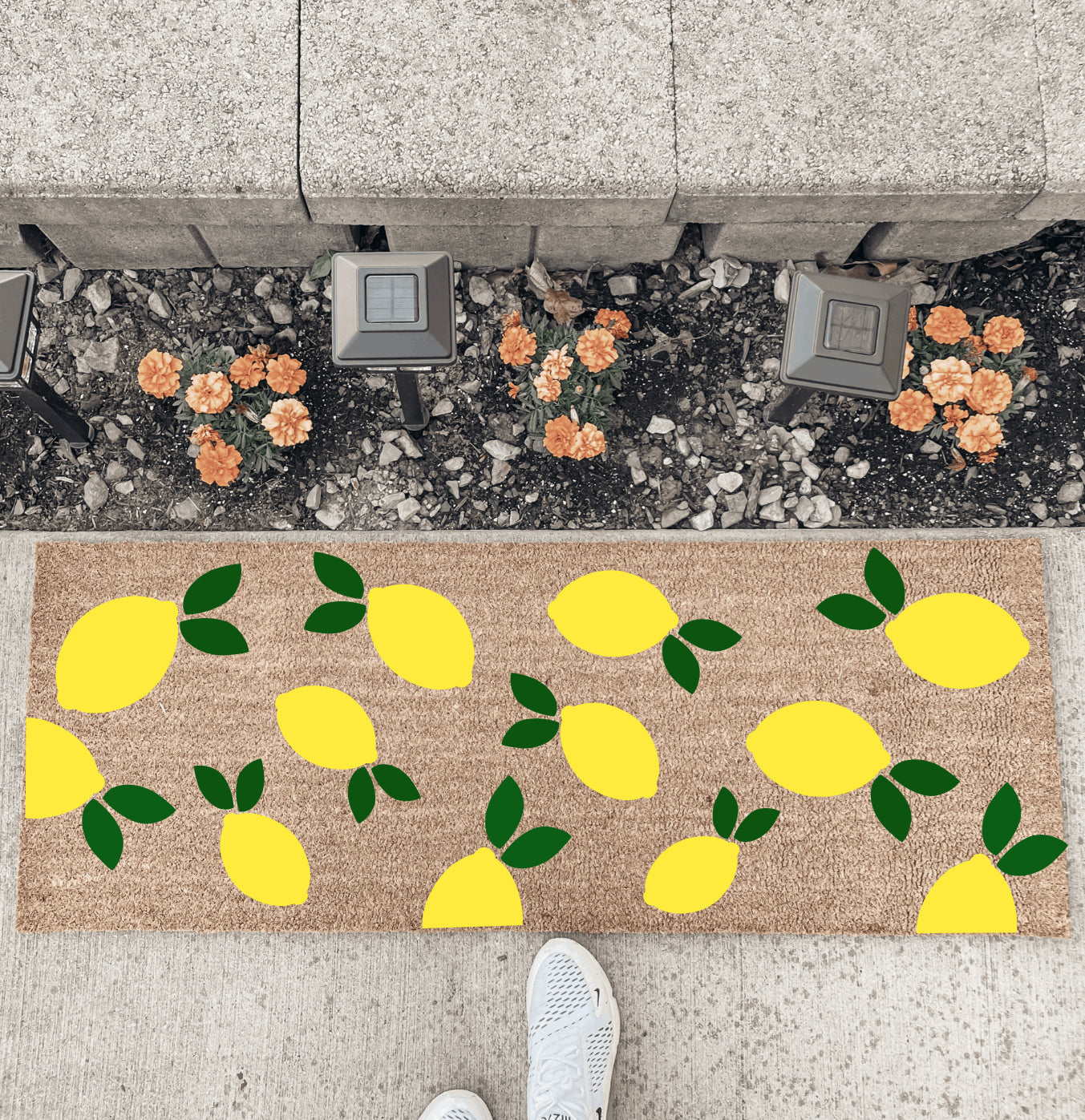 Lemon Pattern - Double Door Doormat