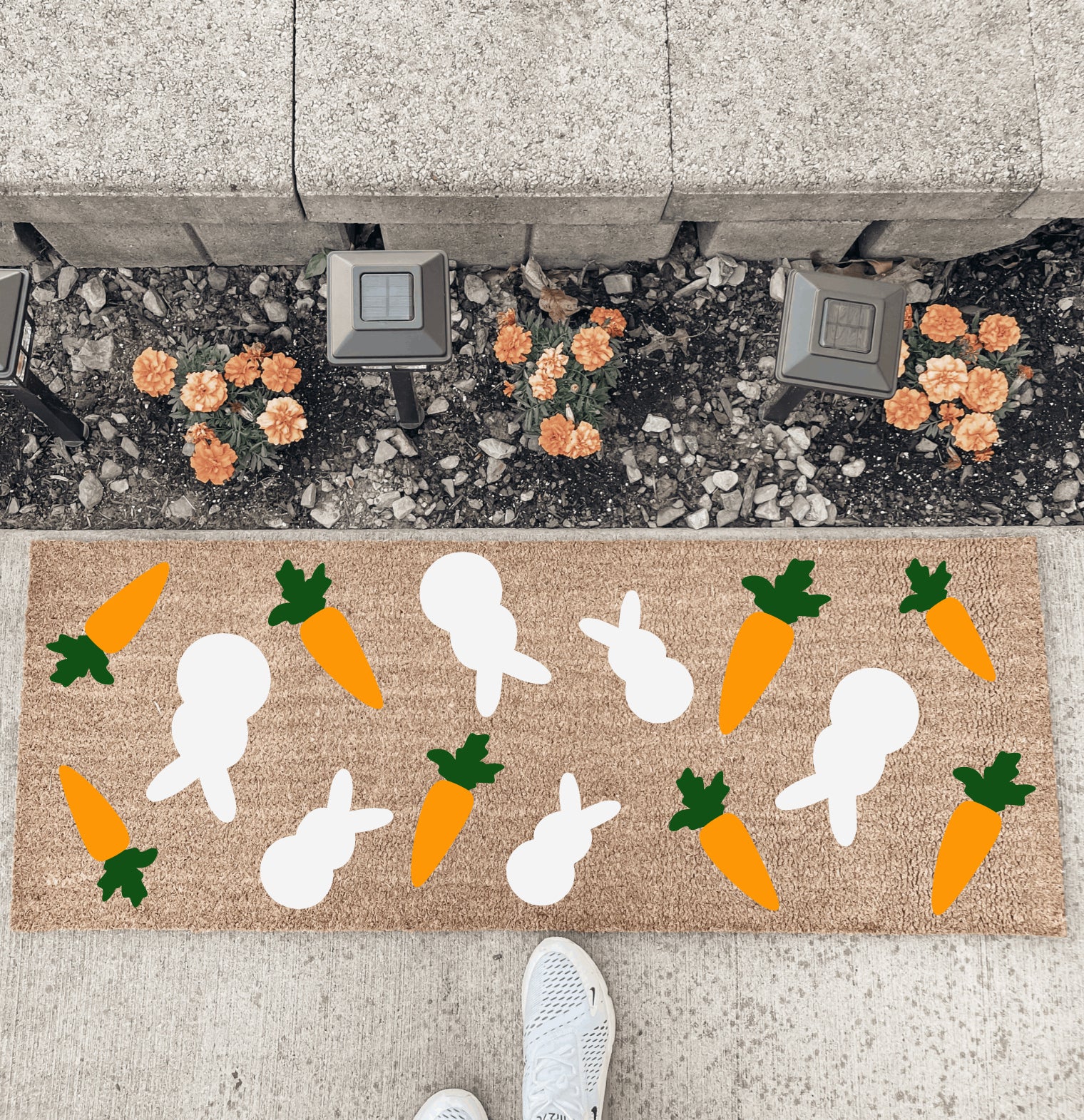 Bunnies + Carrots - Double Door Doormat
