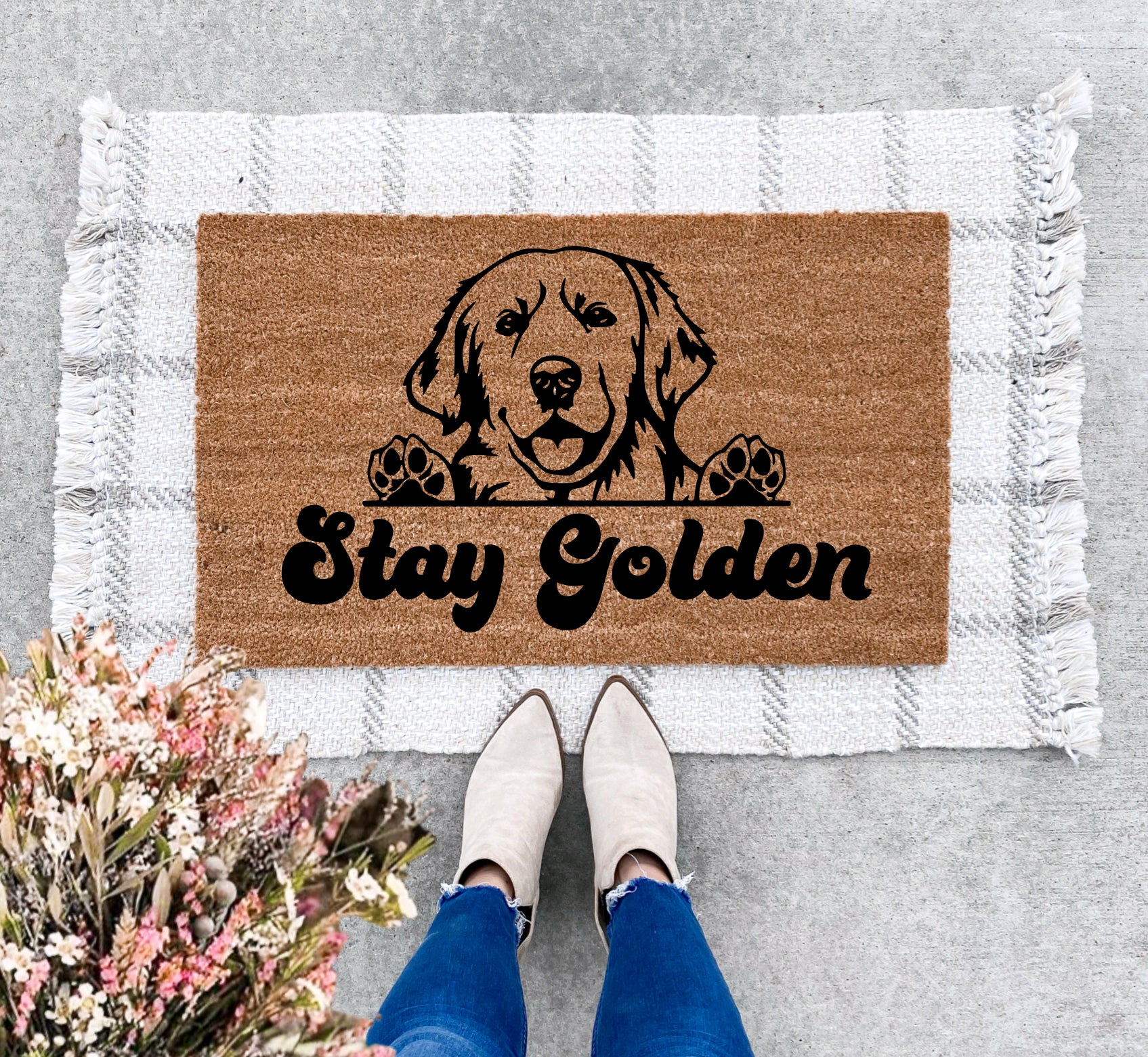Golden Retriever Doormat - shop easily