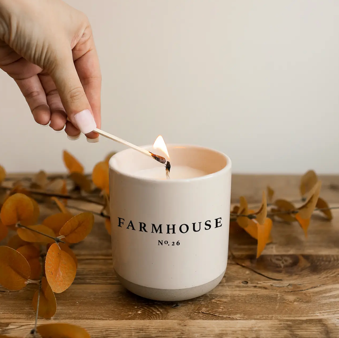 Farmhouse Soy Candle - Cream Stoneware Jar