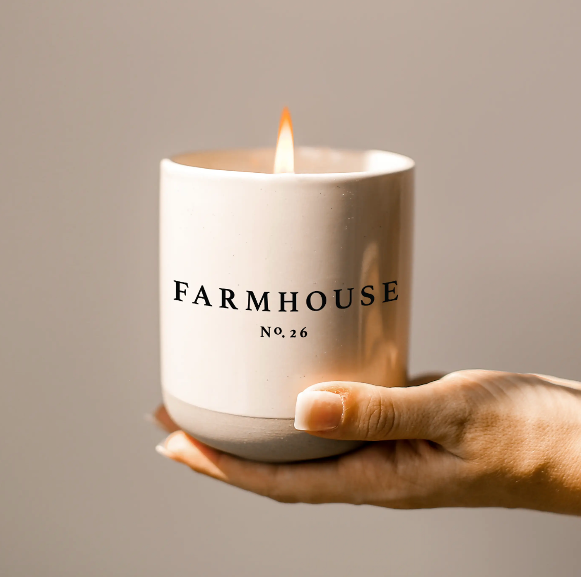 Farmhouse Soy Candle - Cream Stoneware Jar
