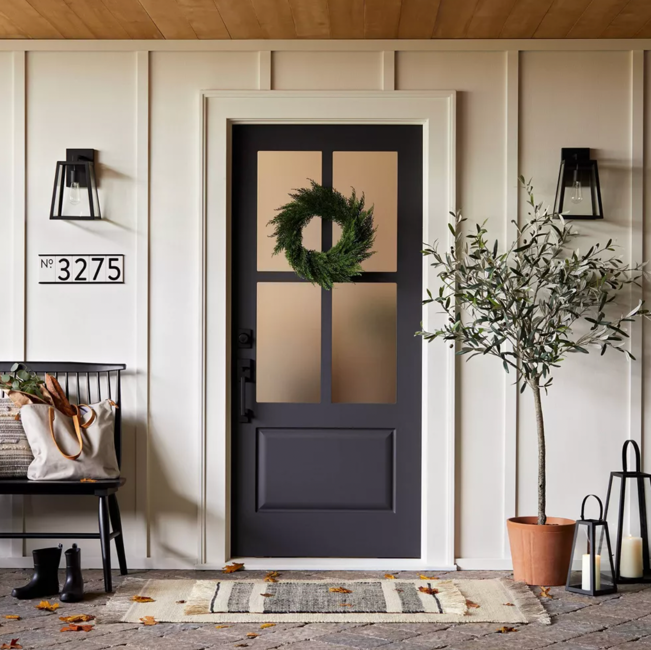 Black + Cream Jute Layering Rug