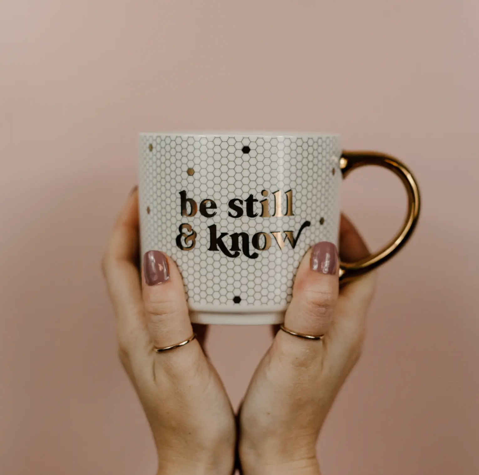 Be Still + Know Tile Coffee Mug