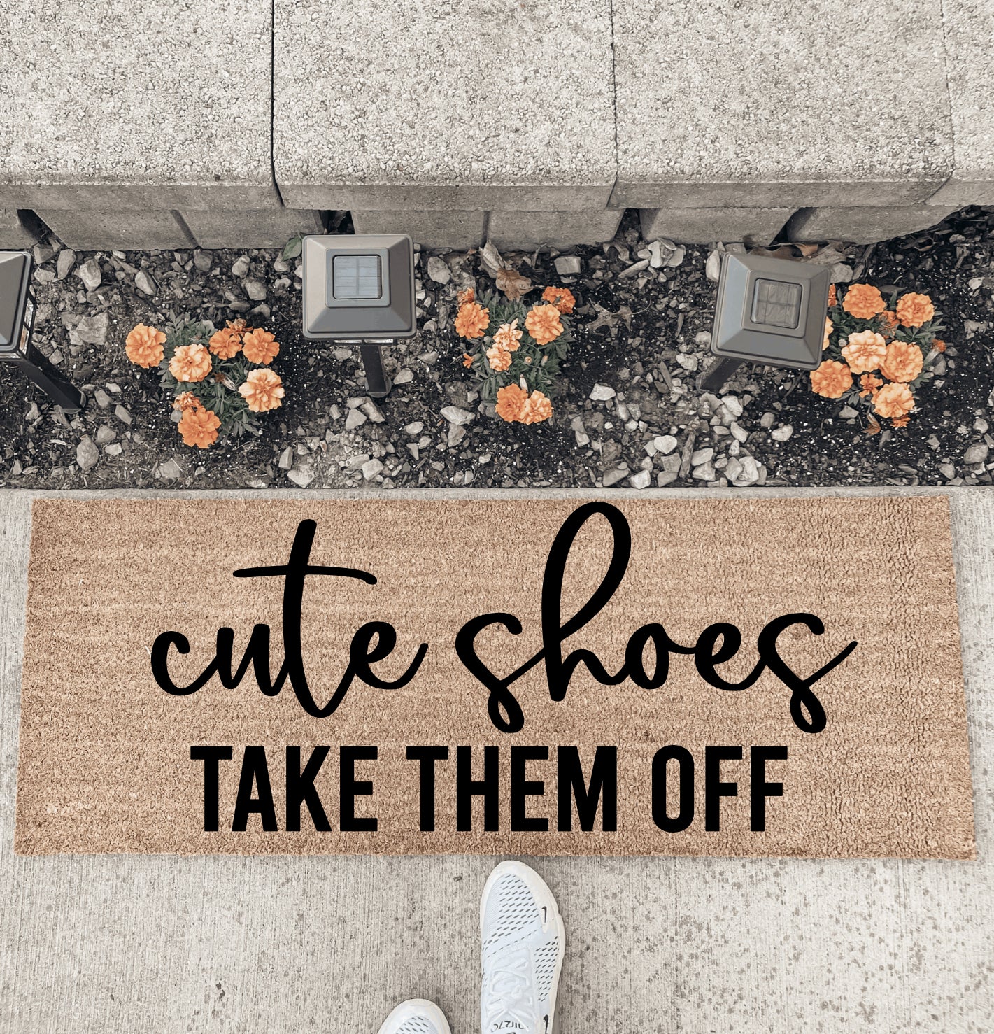 Cute Shoes Take Them Off - Double Door Doormat